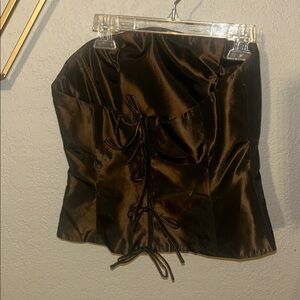 Vintage Vera Wang Dark Brown Corset and Maxi Skirt